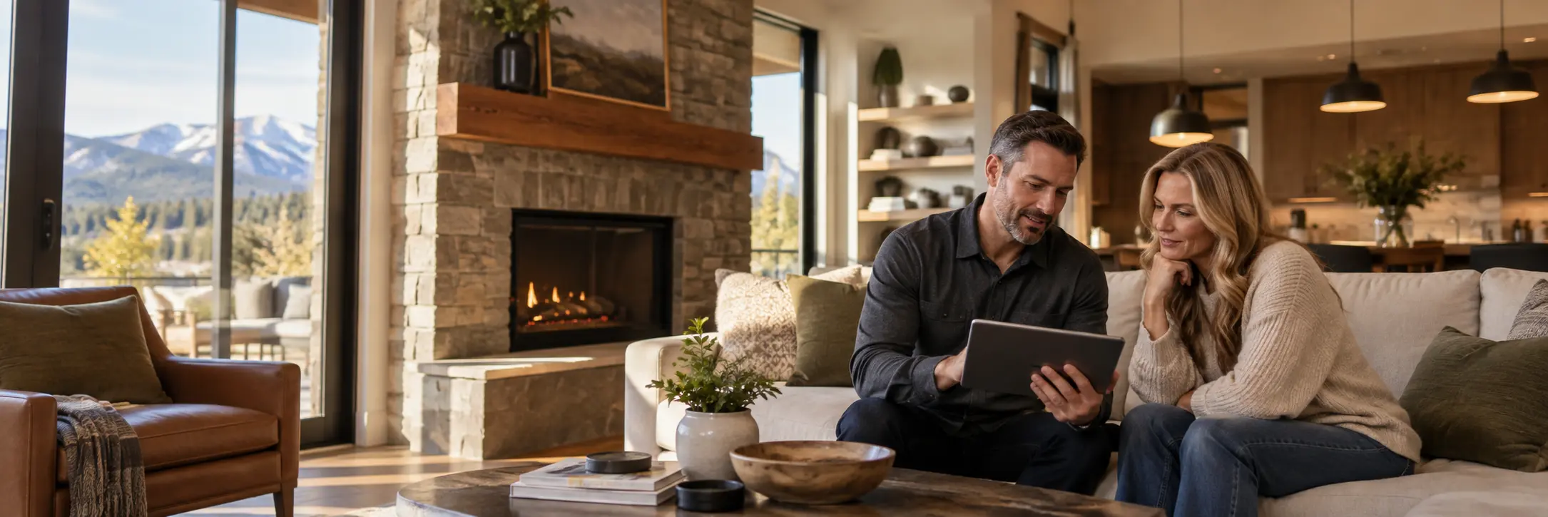 Homeowner reviewing her connected-home system with a technology professional
