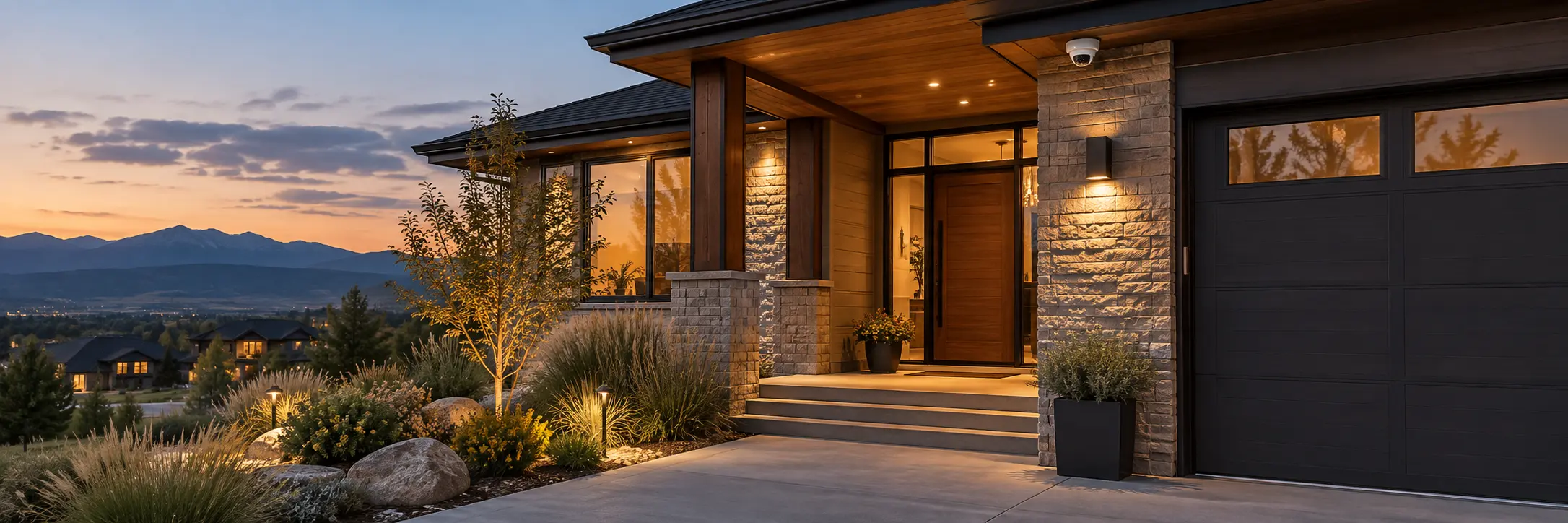 Colorado home exterior with a discreetly installed security camera
